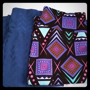 Set of two Lularoe Cassie skirts size medium